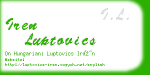iren luptovics business card